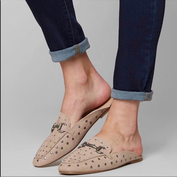 Madden Girl Shoes - NWOT suede mule loafers dusty pink rose studded